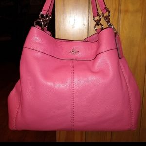 Like new Coach pink leather lexy purse bag F57549